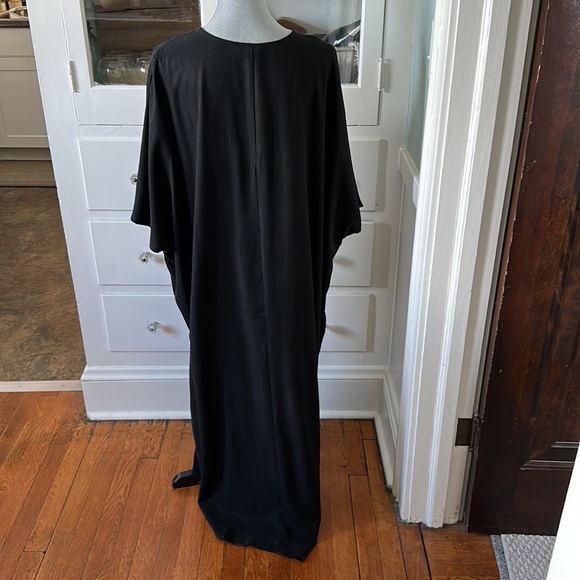 Grace Atwood, the drop black caftan tunic dress 100% viscose NWT - Picture 3 of 7